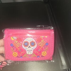Disney Pixar Pink Skull Design Wallet